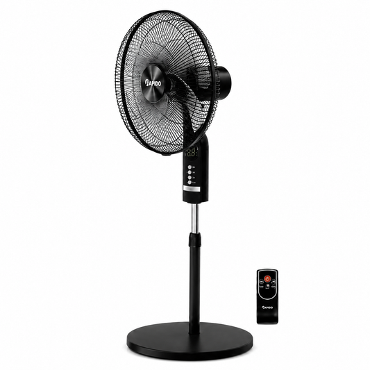 RAPIDO RWF-20AHD 20 Inch Pedestal Fan 63W with Remote Control – 6 Blades, Timer Function, 4500m³/h Airflow