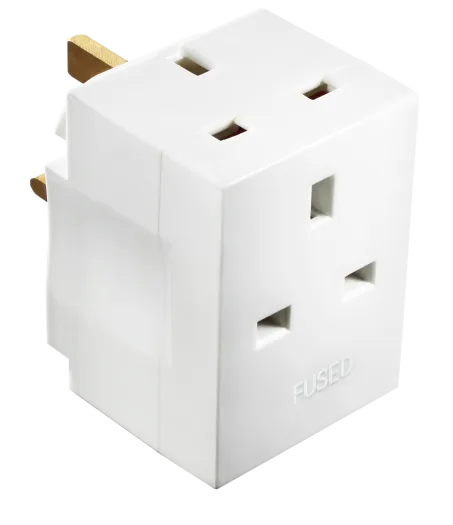 Masterplug 3 Way Wall Adaptor White