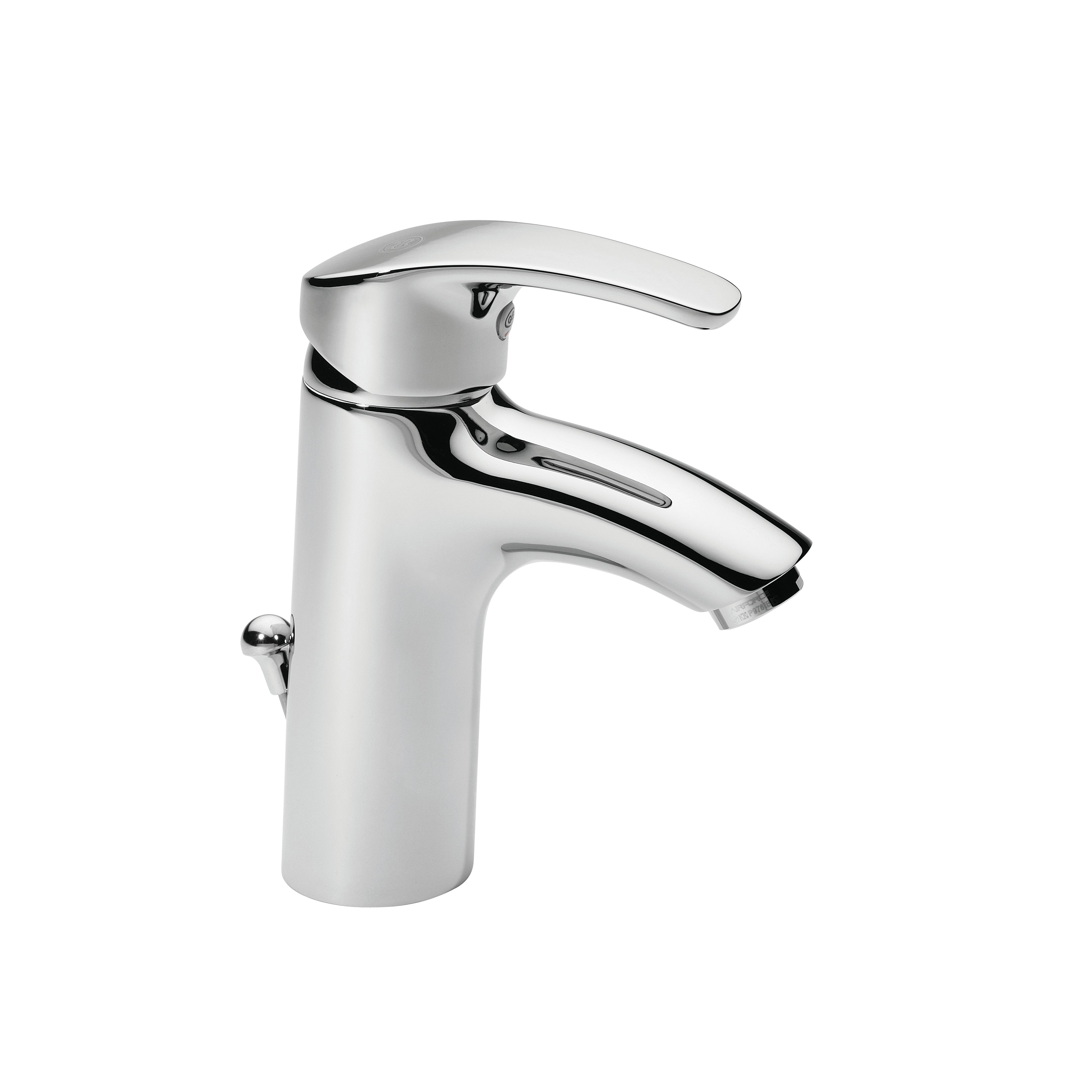 GS Rubinetterie 5562 Single Lever Basin Mixer Tap Chrome Finish with Pop-Up Waste