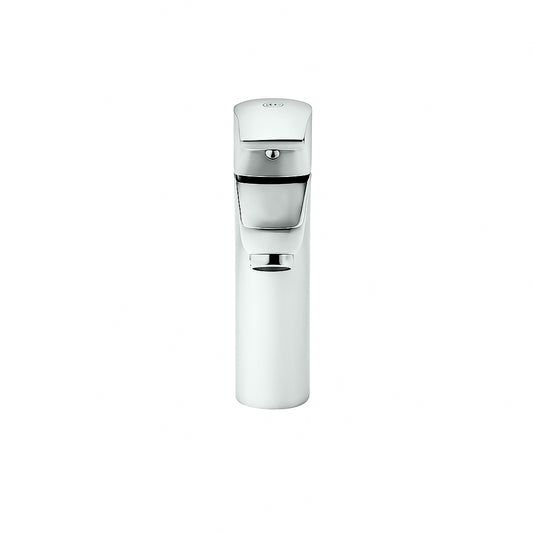 GS Rubinetterie 2462 SLIM Single Lever Basin Mixer Tap with Pop-Up Waste, Energy Saving Cartridge, Premium Brass Bathroom Faucet, Chrome Finish