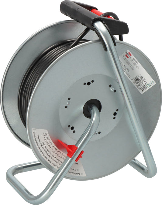 Brennenstuhl Garant 50M Extension Cable Reel with 3 BS Sockets, Thermal Cut-Out Protection & Rust-Resistant Steel Drum