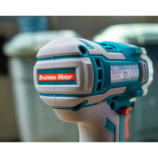 TOTAL TIWLI2001 Cordless Impact Wrench 20V 300Nm 1/2" Drive with 2 Batteries & Smart Charger