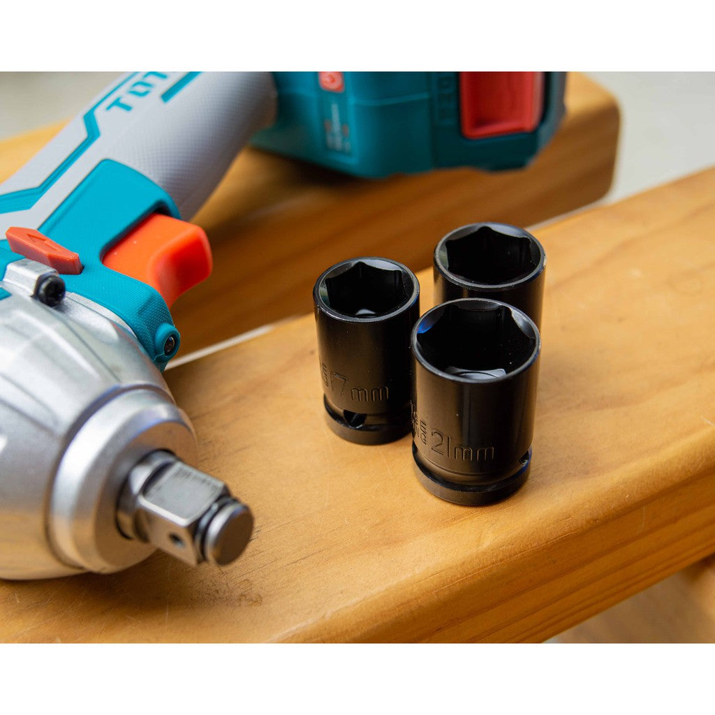 TOTAL TIWLI2001 Cordless Impact Wrench 20V 300Nm 1/2" Drive with 2 Batteries & Smart Charger