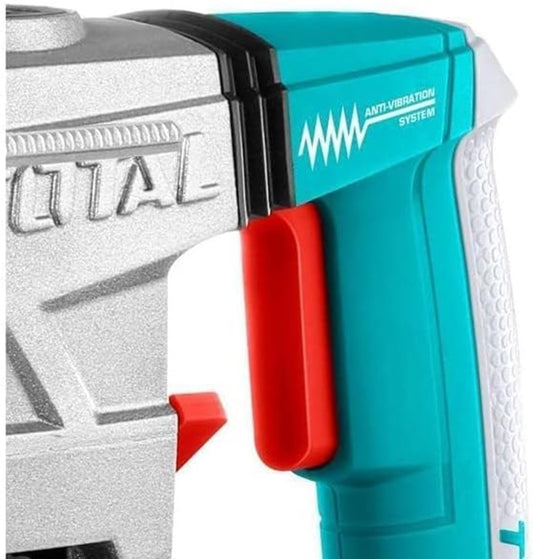 TOTAL TH118366 1800W SDS Plus Rotary Hammer 36mm, 7J Impact Energy with Drill Bits, Chisels & Carrying Case