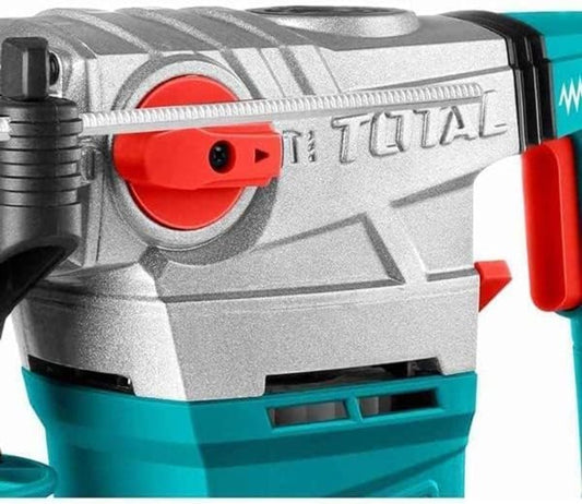 TOTAL TH118366 1800W SDS Plus Rotary Hammer 36mm, 7J Impact Energy with Drill Bits, Chisels & Carrying Case