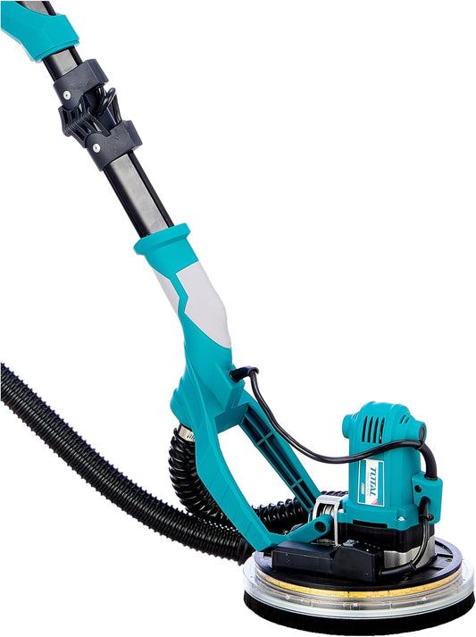 TOTAL Wall & Floor Sander 1050W, 215mm Pad, Variable Speed 600–2600 RPM, Integrated Work Light, with Accessories