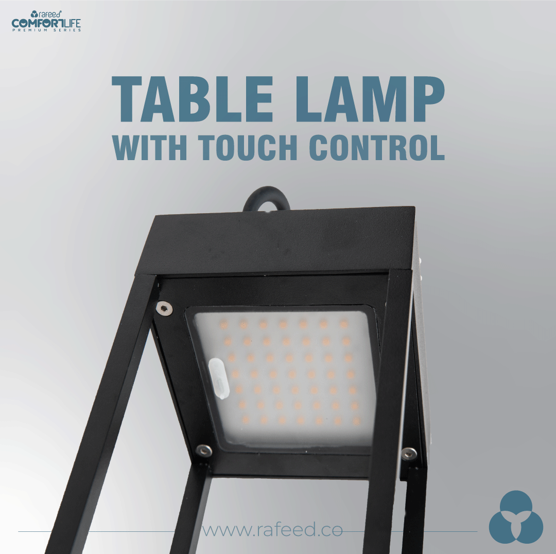 Rafeed Rechargeable LED Table Lamp 4W 150lm Touch Dimmer Black