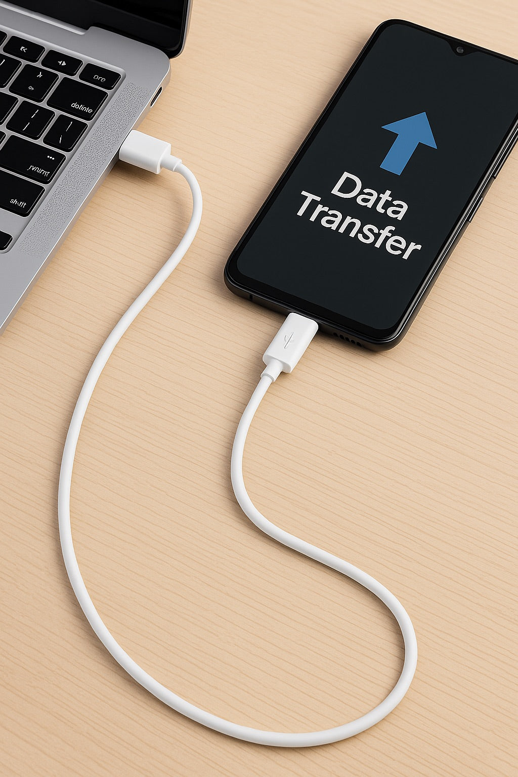 Masterplug 1Meter USB C to USB C Charge & Sync Cable, PD, 5A 100W 10GBPS White