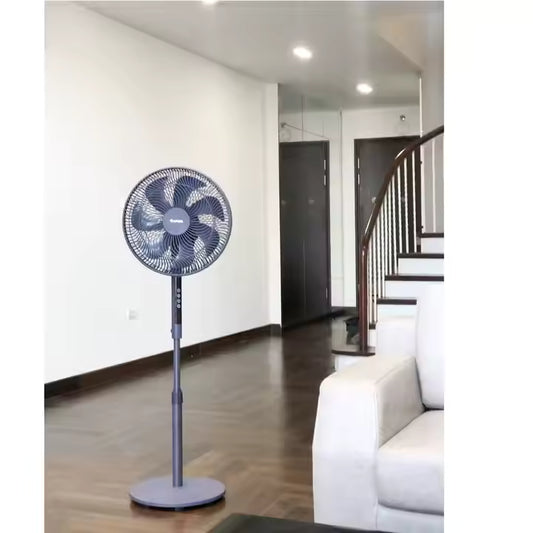 Rapido Standing Fan with Remote Control – 4 Speed Pedestal Fan, LED Display, Smart Timer, Adjustable Height 107–127 cm