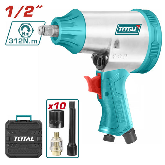 TOTAL Air impact wrench set 1/2 - 312Nm TAT41125