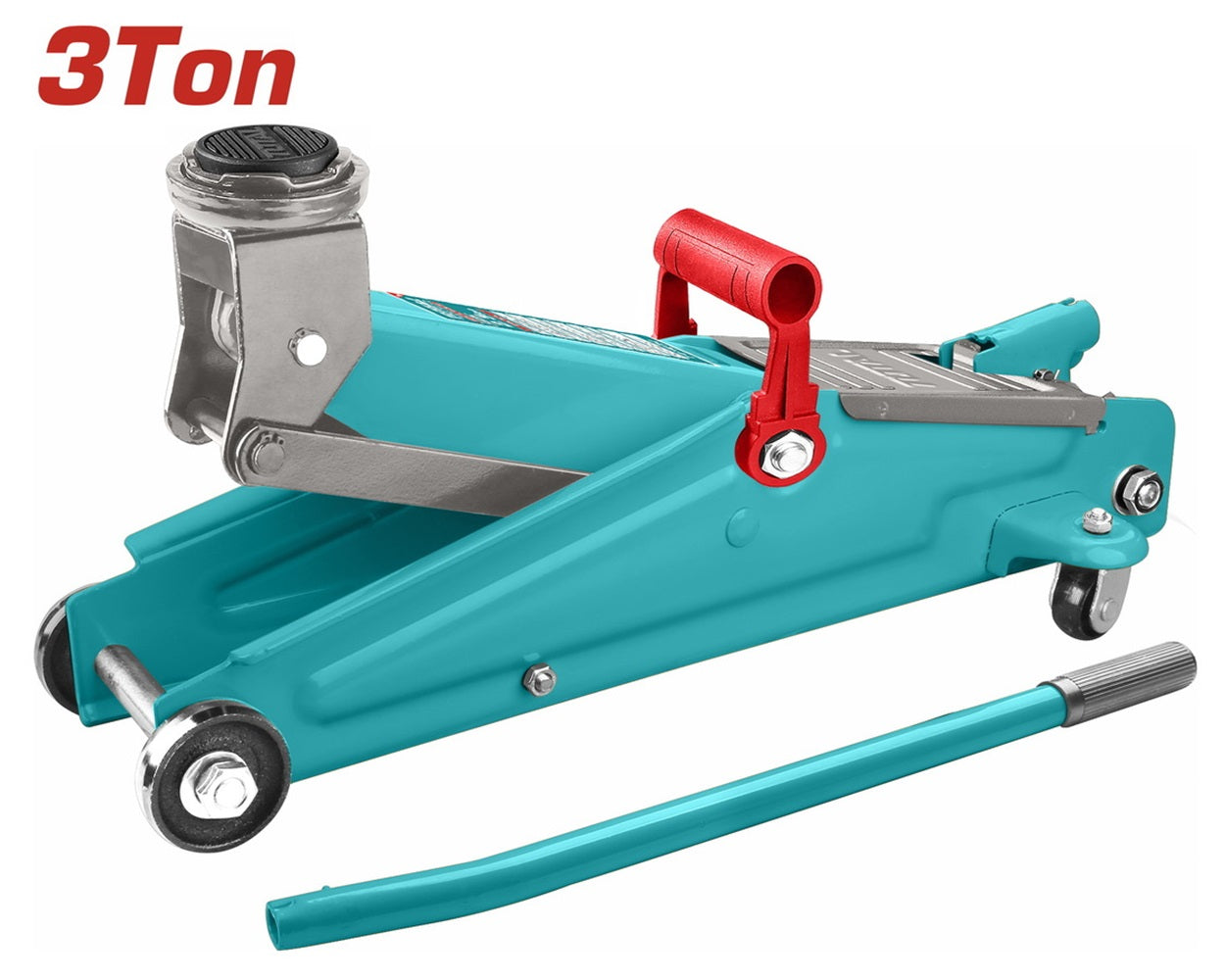 TOTAL THT10834 3 Ton Hydraulic Floor Jack | Dual Pump Fast Lift Garage Trolley Jack 85-515mm
