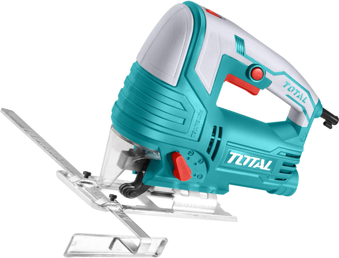 TOTAL TS206656 Jigsaw 570W Variable Speed, 65mm Wood Cutting Capacity, Adjustable Bevel Cutting, Professional Electric Jig Saw with Accessories