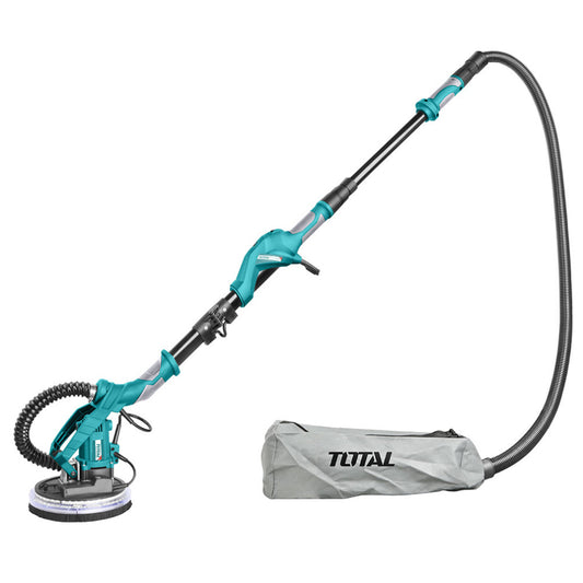 TOTAL Wall & Floor Sander 1050W, 215mm Pad, Variable Speed 600–2600 RPM, Integrated Work Light, with Accessories