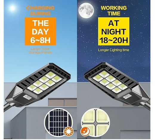 ALRAED LED Solar Powered Street Outdoor Light 400W