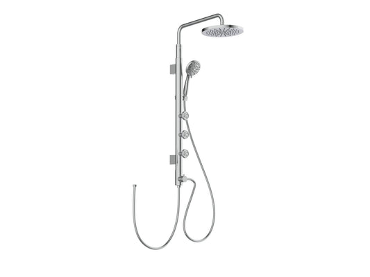 HESANIT Exposed Shower System – 250mm Rain Shower, Body Jets & Hand Shower