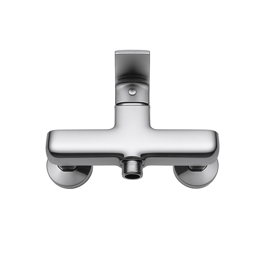 GS Rubinetterie 2461 Premium Wall Mounted Shower Mixer, Single Lever Brass Shower Faucet, Chrome Finish