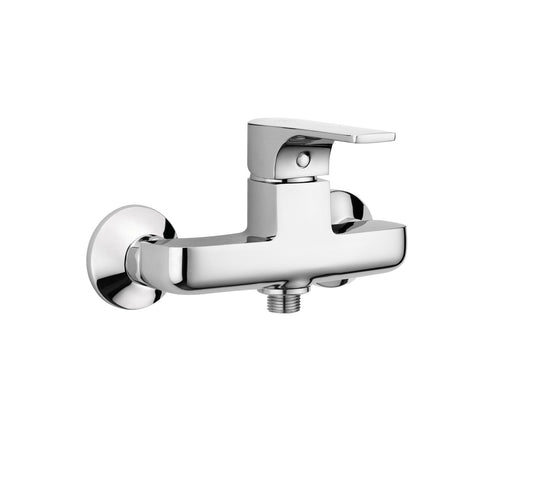 GS Rubinetteri Slim Premium Wall Mounted Single Lever Bathroom Shower Mixer, Chrome