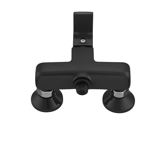 GS Rubinetteri Slim Premium Wall Mounted Single Lever Bathroom Shower Mixer, Matt Black