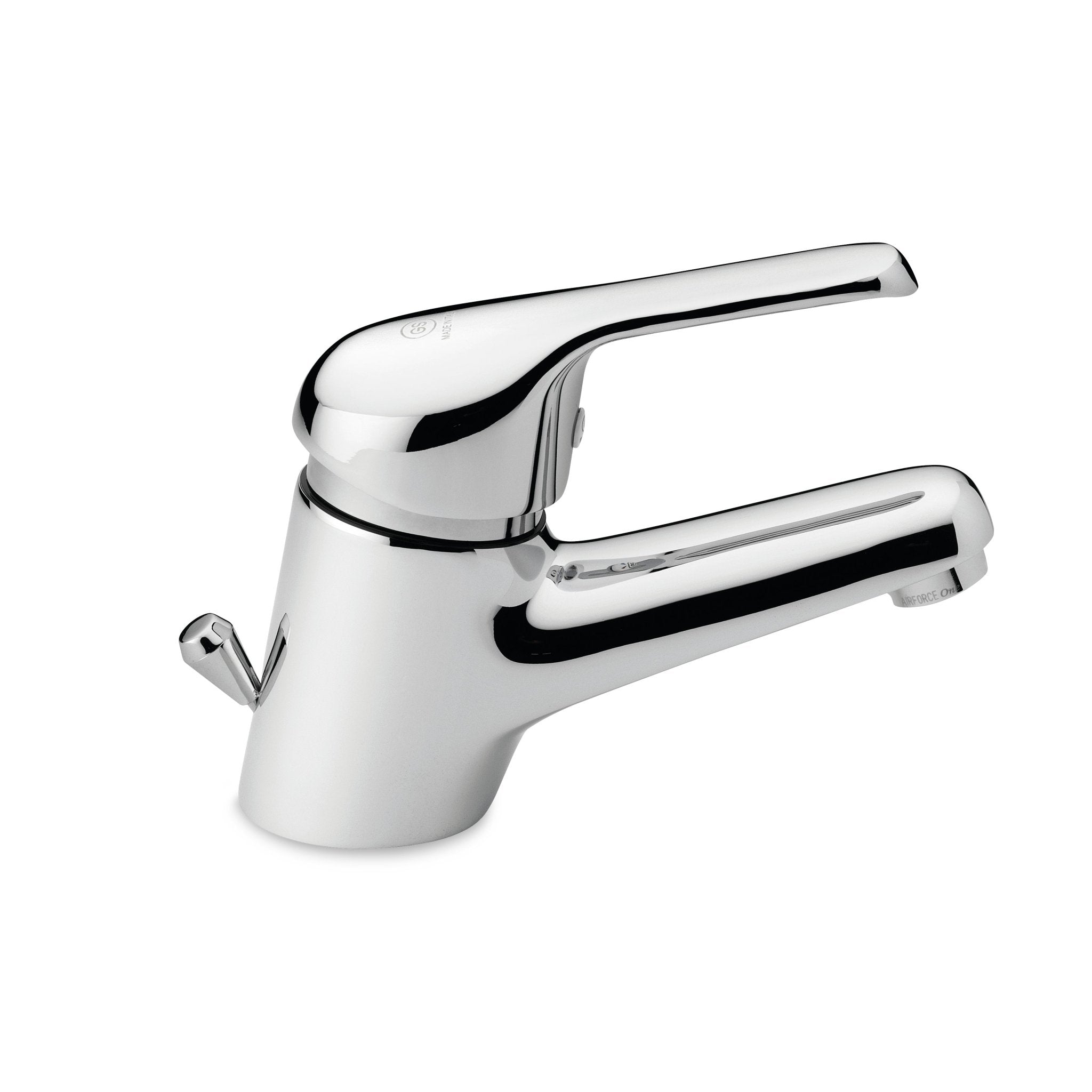 GS Rubinetterie Premium Single Lever Basin Mixer Tap with Pop-Up Waste – Chrome Finish, Solid Brass Bathroom Faucet
