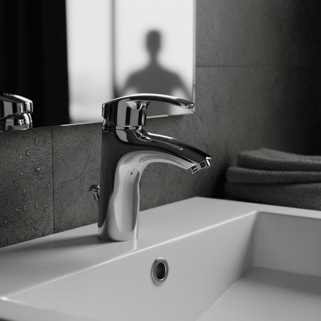 GS Rubinetterie GLASS Single Lever Basin Mixer With Pop Up Waste, Chrome