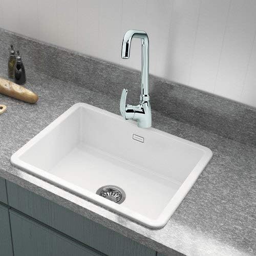GS Rubinetterie GLASS Single Lever Deck Mixer With Swivel Spout, Chrome