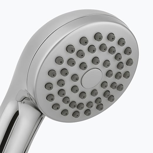 GS Rubinetterie GLASS Wall Mounted Single Lever Bath Shower Mixer With Hand Shower Set, Chrome