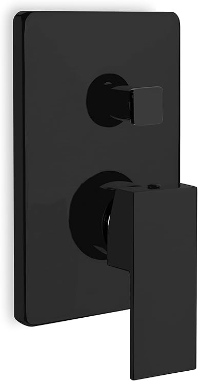 GS Rubinetterie INDACO Concealed Single Lever Bath Shower Mixer With Diverter, Matt Black