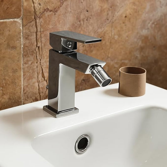 GS Rubinetterie INDACO Single Lever Bidet Mixer With Pop Up Waste - Chrome