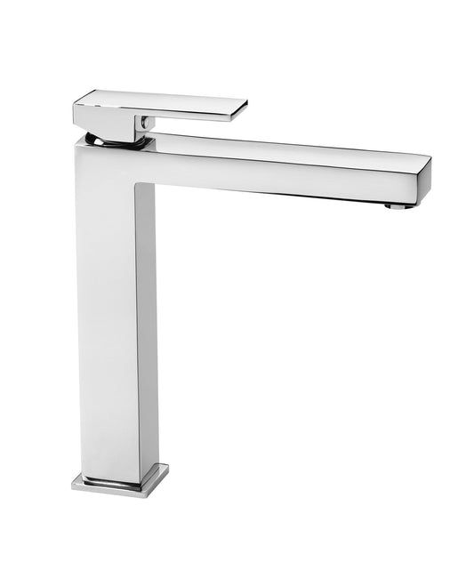 GS Rubinetterie INDACO Single Lever High Bath Basin Faucet With Click Clack Waste, Chrome