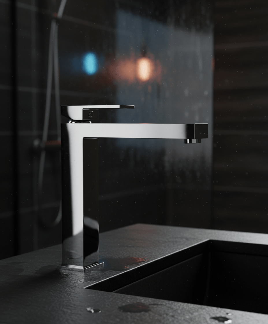 GS Rubinetterie INDACO Single Lever High Bath Basin Faucet With Click Clack Waste, Chrome