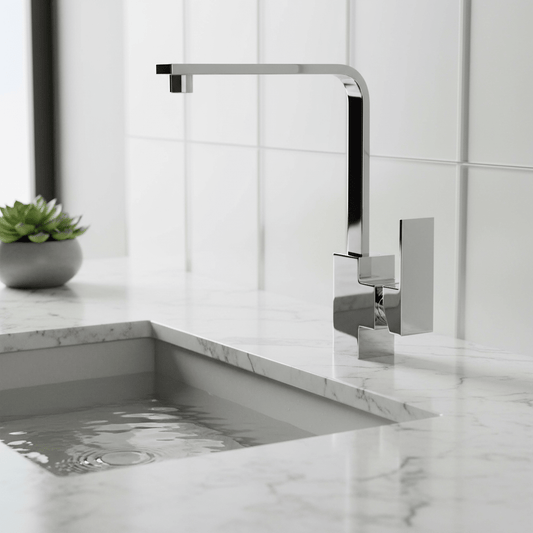 GS Rubinetterie INDACO Single Lever Kitchen Deck Sink Mixer With Swivel Spout,Chrome