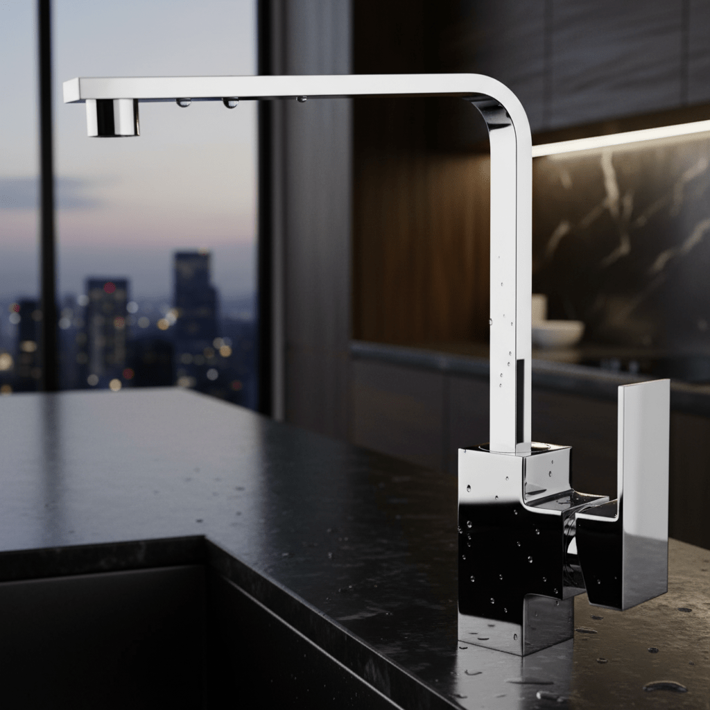 GS Rubinetterie INDACO Single Lever Kitchen Deck Sink Mixer With Swivel Spout,Chrome