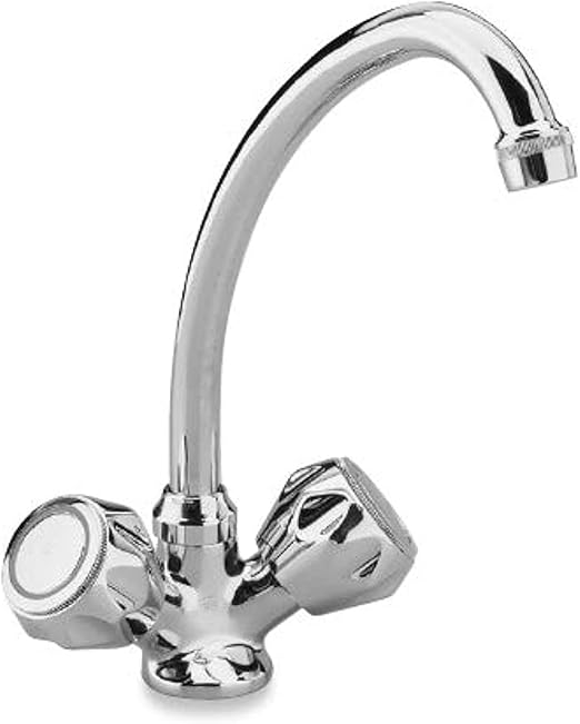 GS Rubinetterie MERCURY Single Hole Sink Mixer With Swivel Spout, Chrome