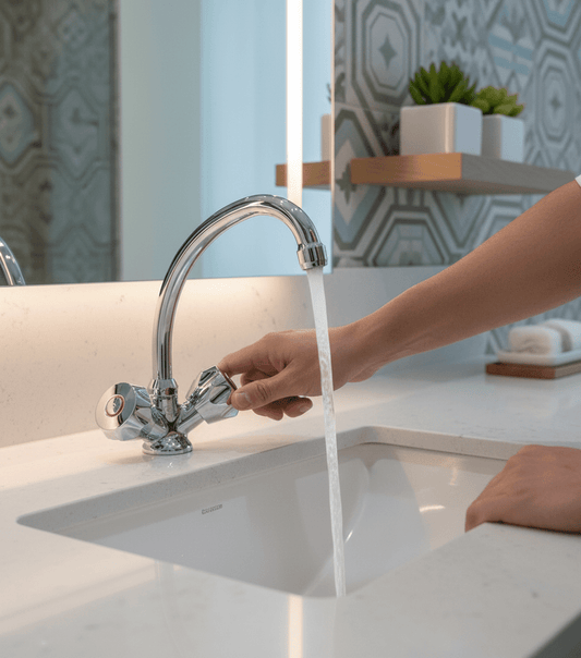 GS Rubinetterie MERCURY Single Hole Sink Mixer With Swivel Spout, Chrome