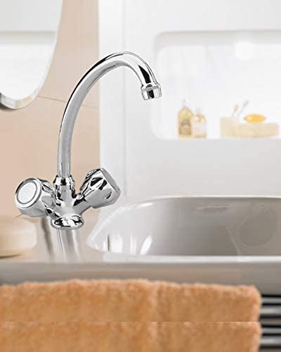 GS Rubinetterie MERCURY Single Hole Sink Mixer With Swivel Spout, Chrome