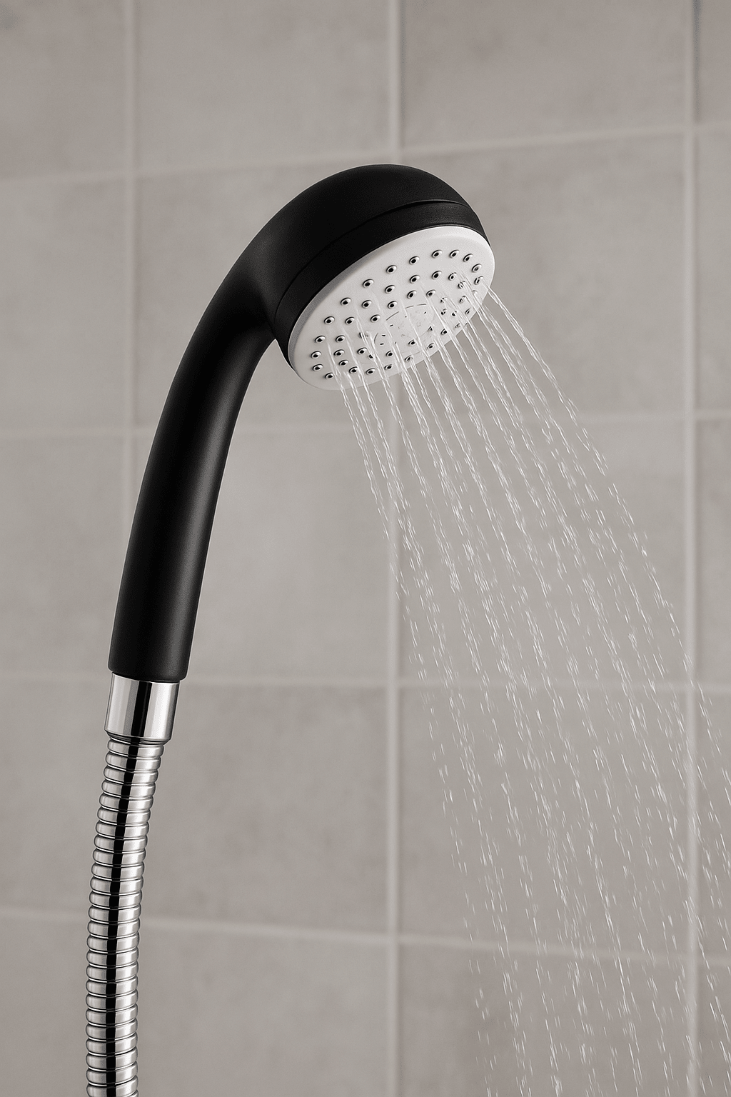 GS Rubinetterie Premium Wall Mounted Bath & Shower Mixer Tap with Hand Shower, Dual Knob Hot & Cold Control, Chrome Finish