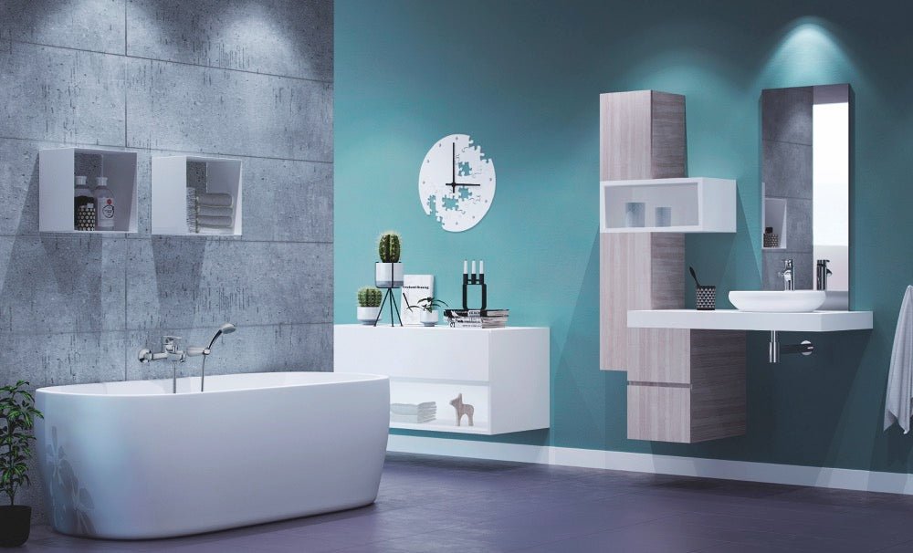 GS Rubinetterie Premium Wall Mounted Single Lever Bath Shower Mixer with Hand Shower Set, Chrome