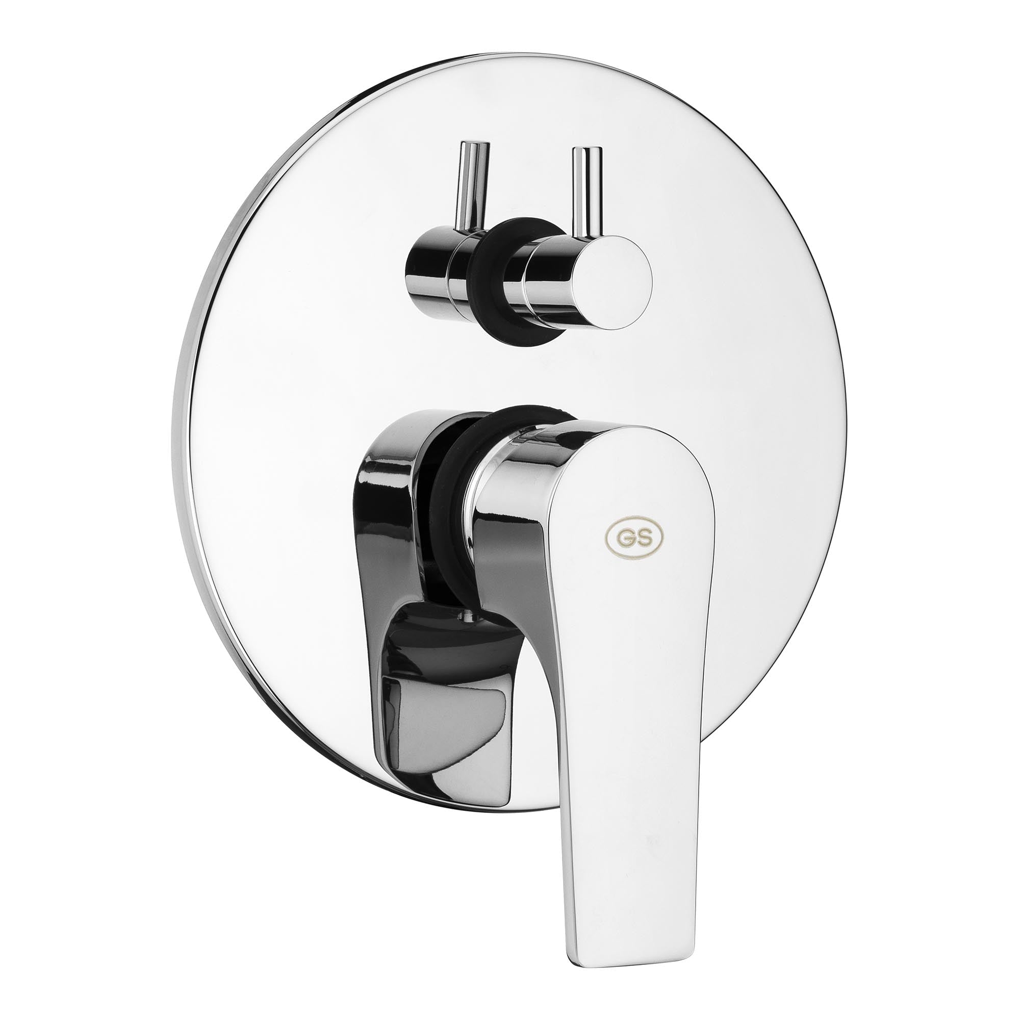 GS Rubinetterie SLIM Concealed Single Lever Bath Shower Mixer With Diverter, Standard Cartridge, Chrome