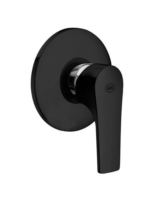 GS Rubinetterie SLIM Concealed Single Lever Shower Mixer, standard Cartridge, Black Chrome