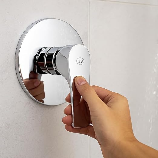 GS Rubinetterie SLIM Concealed Single Lever Shower Mixer, standard Cartridge, Chrome