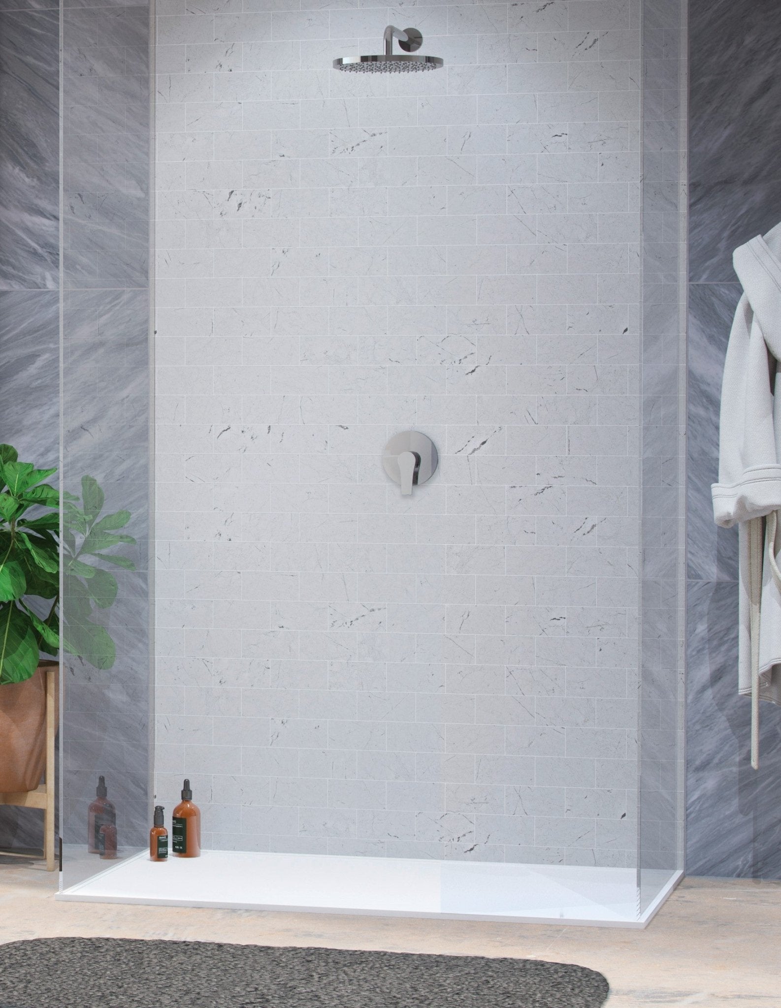 GS Rubinetterie SLIM Concealed Single Lever Shower Mixer, standard Cartridge, Chrome