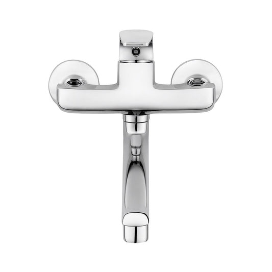 GS Rubinetterie SLIM Premium Wall Mounted Sink Mixer Single Lever with Swivel Spout, Chrome