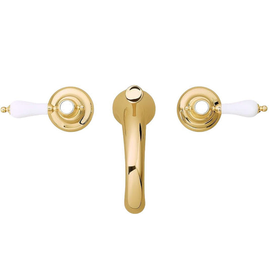 GS Rubinetterie Vitoriana Retro Premium Bath Basin Mixer with Pop-Up Waste, Gold