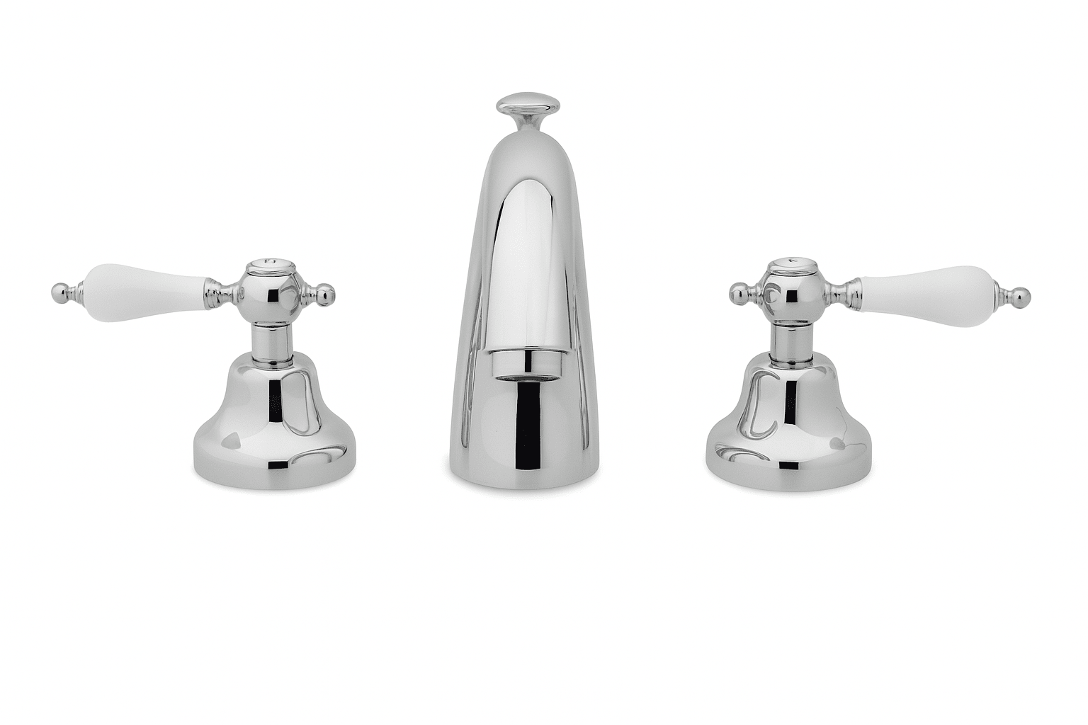 GS Rubinetterie Vitoriana Retro Premium Bath Basin Mixer with Pop-Up Waste, Chrome