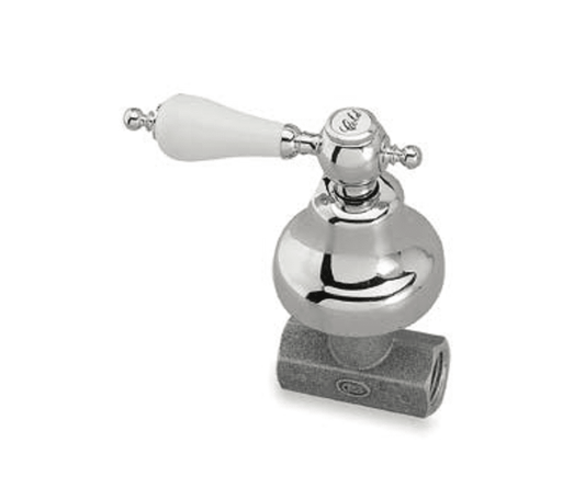 GS Rubinetterie Vittoriana Concealed Straight Tap With Handle, Chrome