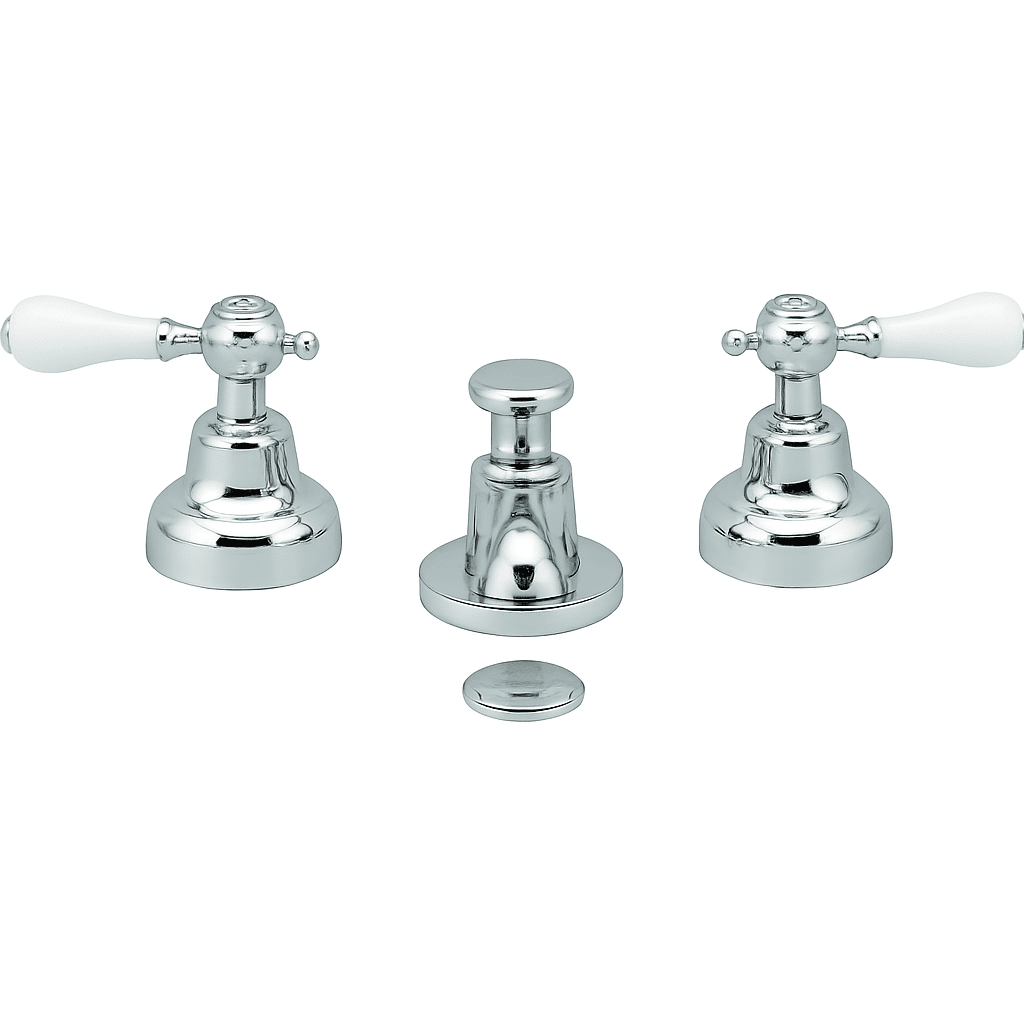 GS Vittoriana Retro Premium Bidet Mixer with Pop Up Waste Chrome