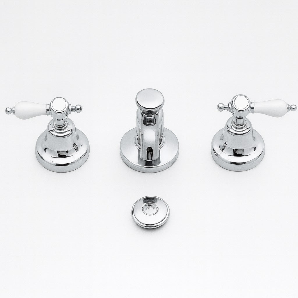 GS Vittoriana Retro Premium Bidet Mixer with Pop Up Waste Chrome