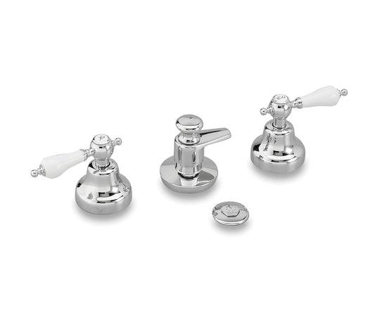 GS Vittoriana Retro Premium Bidet Mixer with Pop Up Waste Chrome