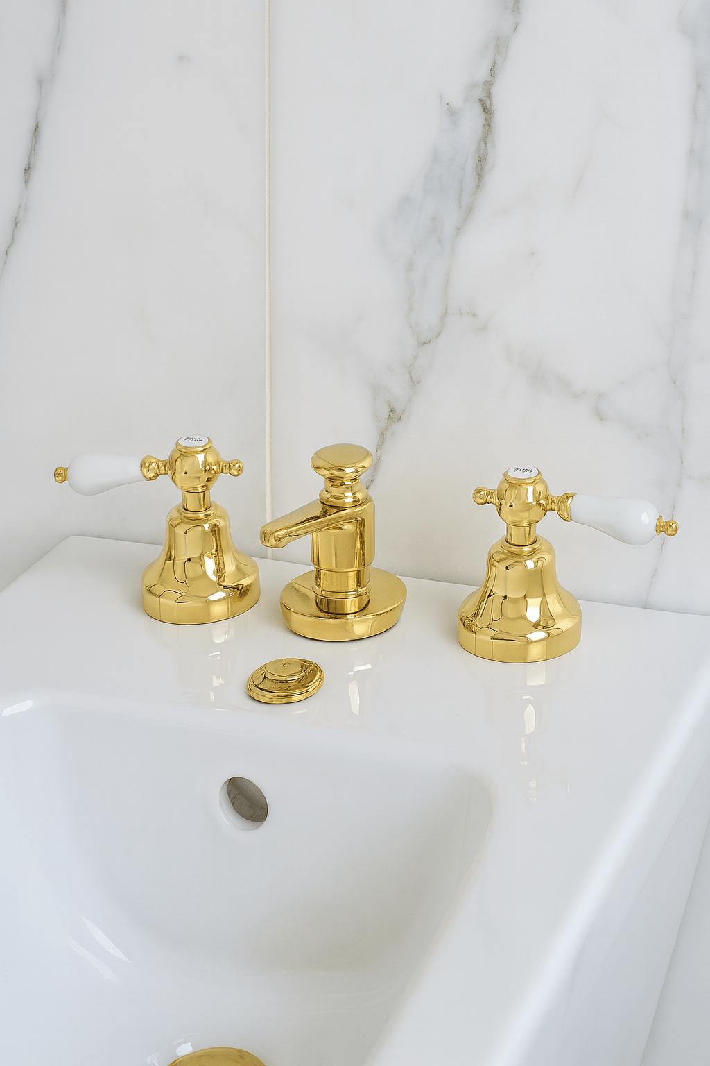 GS Vittoriana Retro Premium Bidet Mixer with Pop Up Waste Gold