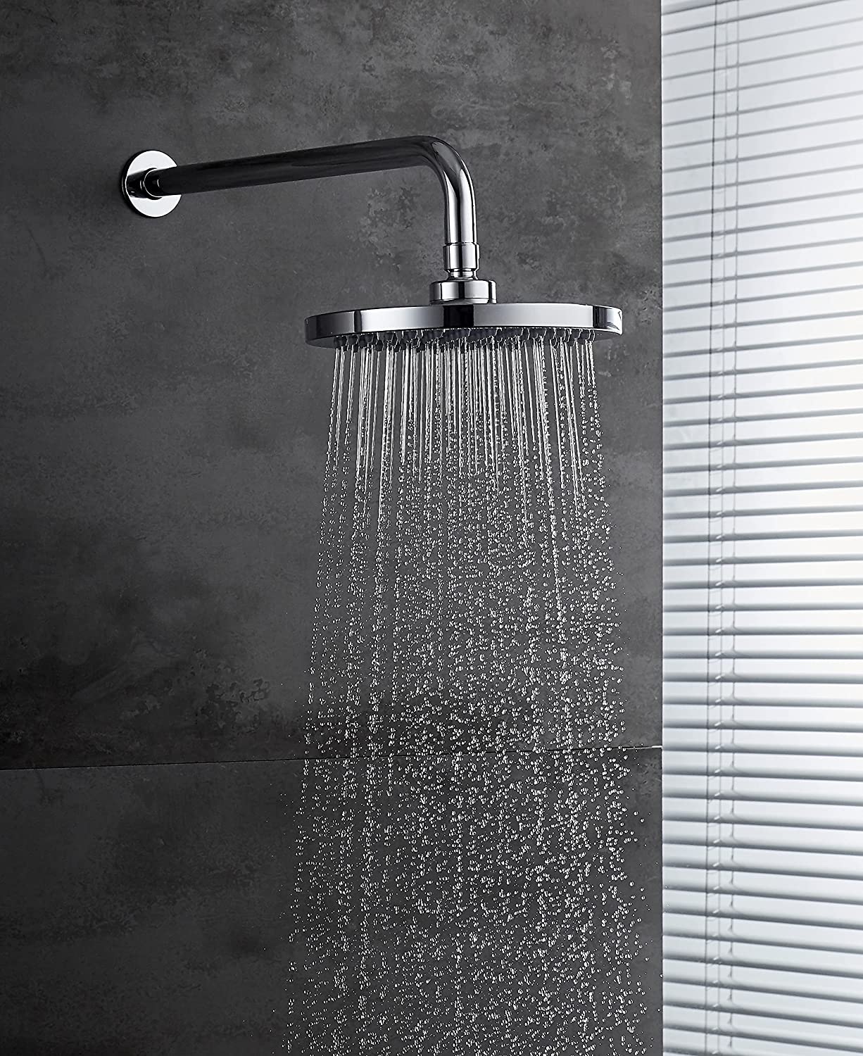 HESANIT ABS Round Rain Shower Head Round 20cm, Chrome